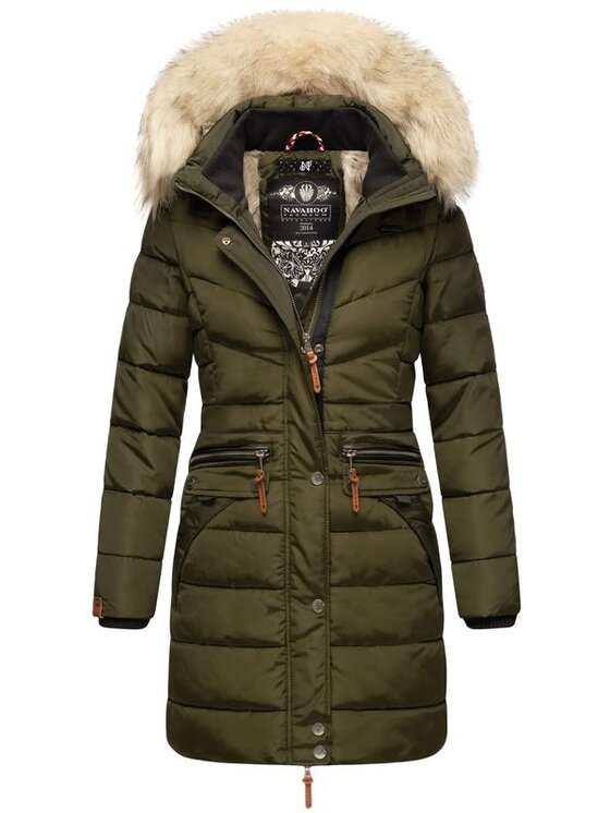 Navahoo Navahoo Kurtka zimowa Paula princess Zielony Casual Fit
