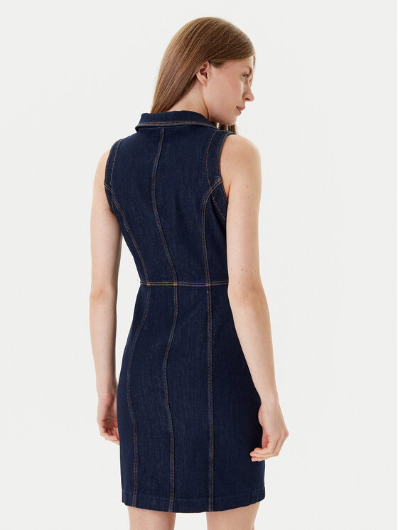 Guess Guess Džinsa kleita W5YK24 D5PW1 Tumši zils Regular Fit