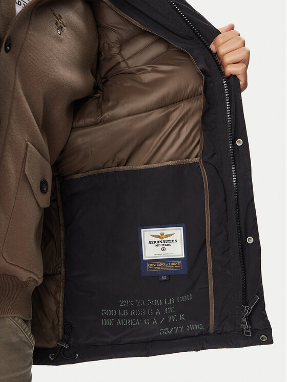 Aeronautica Militare Aeronautica Militare Žieminė striukė 262AB3072UCT04358 Juoda Regular Fit
