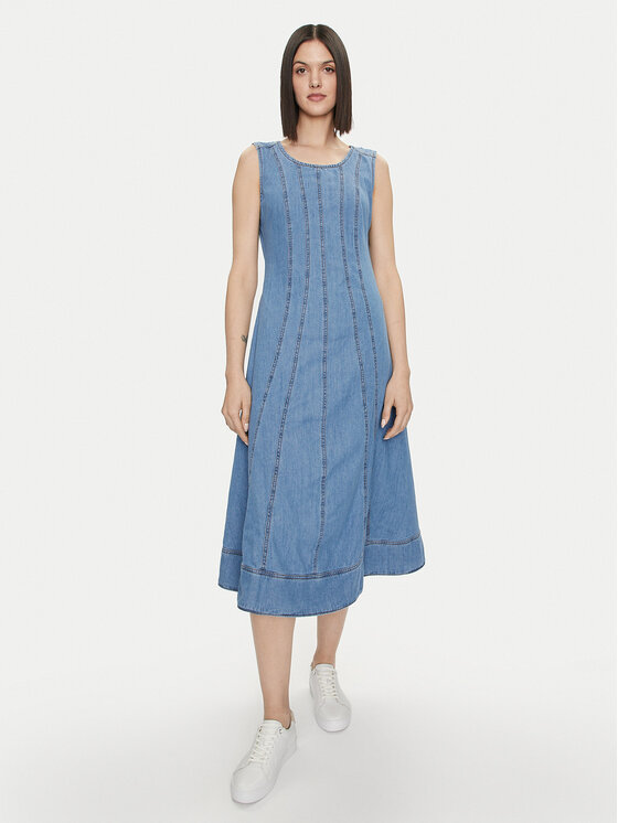 United Colors Of Benetton Robe en jean 4SULDV087 Bleu Regular Fit Modivo