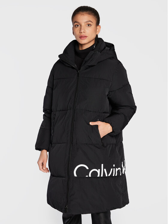 Calvin Klein Jeans Geacă din puf J20J219831 Negru Relaxed Fit Calvin imagine noua