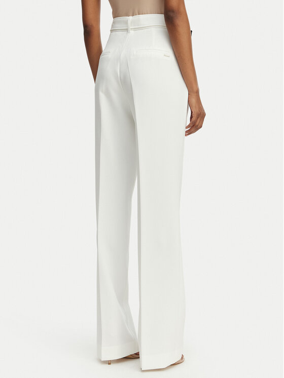 Guess Guess Текстилни панталони W6GB05 W1765 Бял Regular Fit