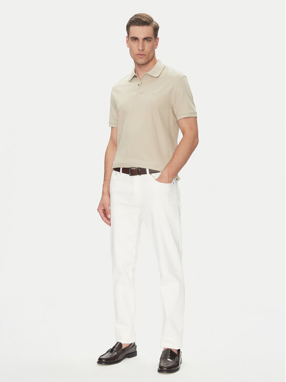 Calvin Klein Calvin Klein Polo LV04LC239G Beżowy Regular Fit