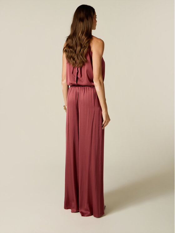 Oltre Oltre Spodnie materiałowe P089J002615N026 Bordowy Baggy Fit