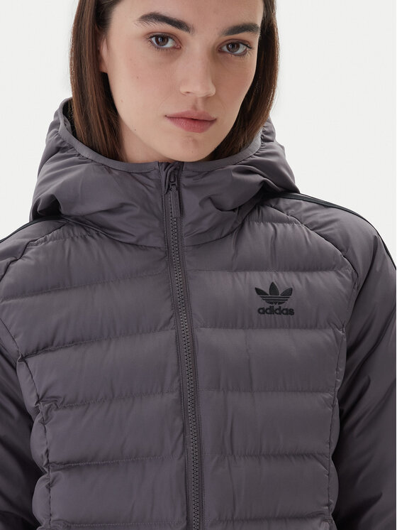 adidas adidas Kurtka przejściowa adicolor JX2938 Szary Slim Fit