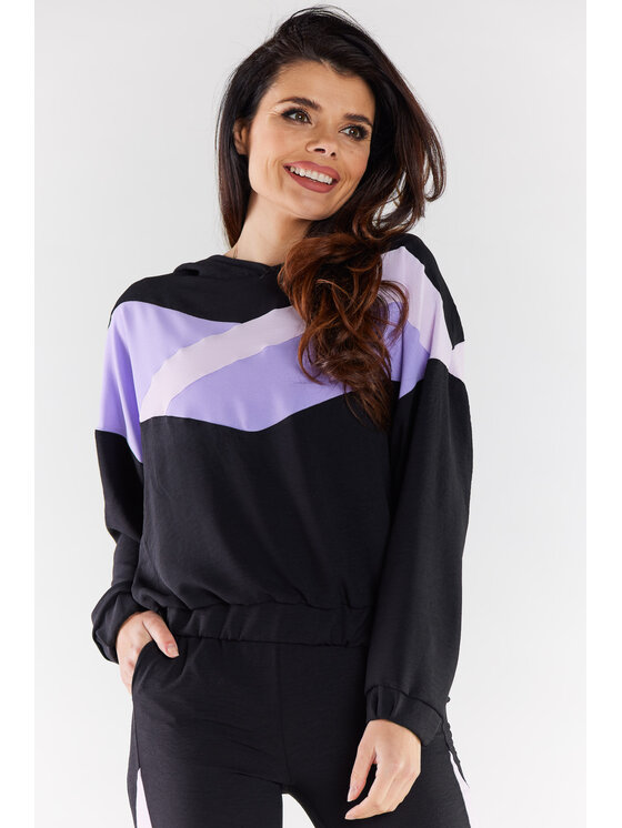 Awama Awama Bluza A497 Czarny Basic Fit
