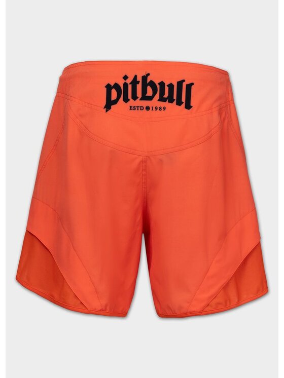 PITBULL PITBULL Szorty sportowe LOGO PALMS Pomarańczowy Regular Fit