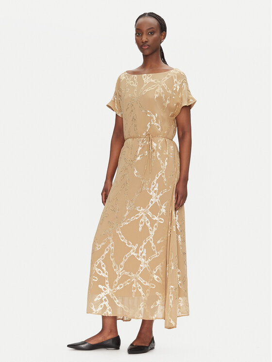 Bruuns Bazaar Bruuns Bazaar Coctailkleid Caroli BBW4550 Beige Regular Fit