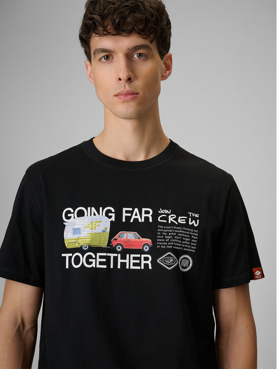4F 4F T-Shirt NATURE’S TRAIL Czarny Regular Fit