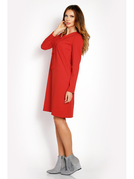 Awama Awama Abito da cocktail L010 Rosso Basic Fit