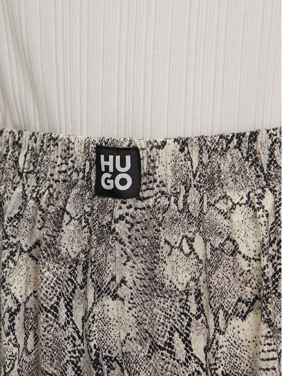 HUGO HUGO Rövid pizsama nadrág Nika_Shorts 50540027 Barna Relaxed Fit