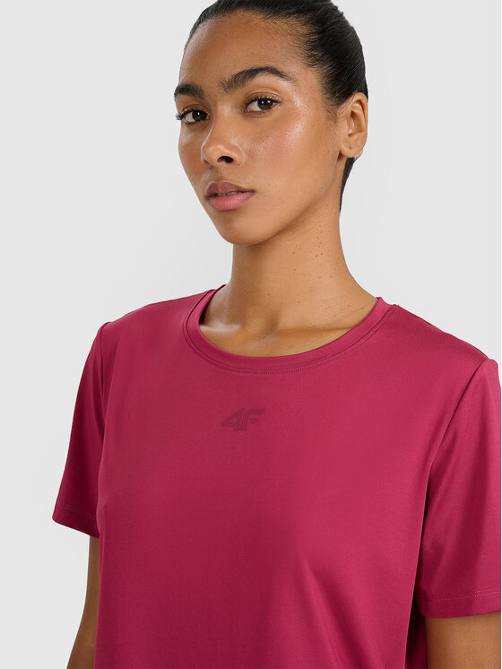 4F 4F Koszulka techniczna MULTI ACTIVE Bordowy Regular Fit