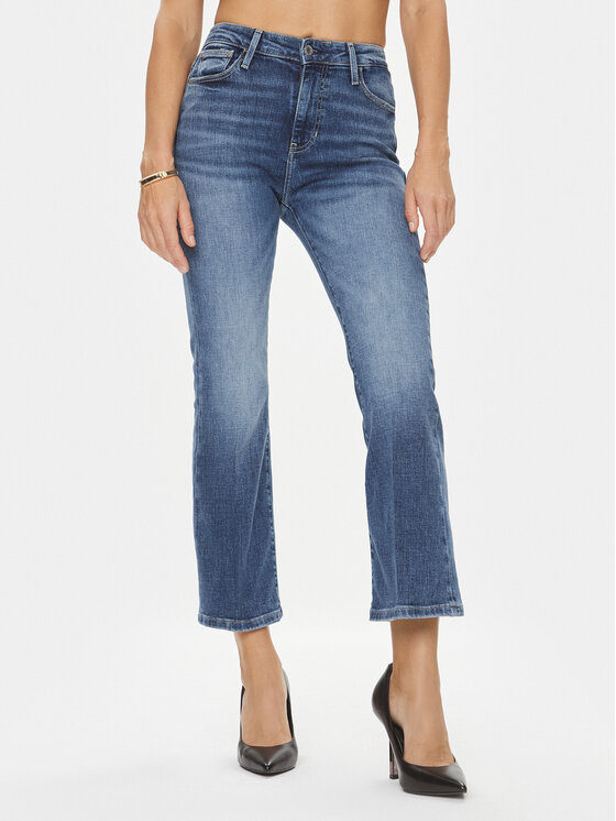 Guess Jeans hlače W3BA0W D56D2 Modra Flare Fit