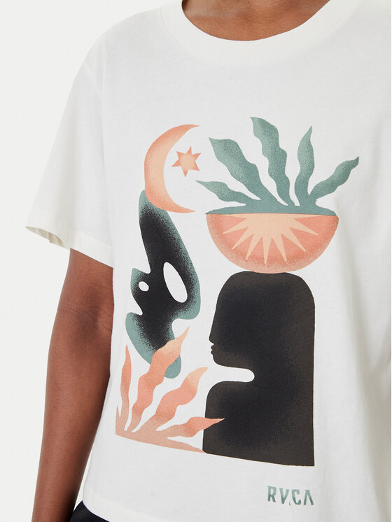 RVCA RVCA T-Shirt Collage EVJZT00163 Biały Easy Fit