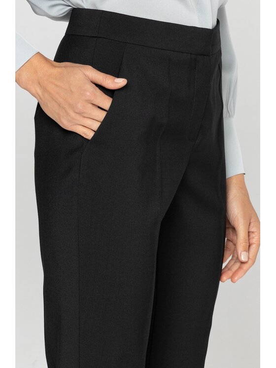 Deni Cler Milano Deni Cler Milano Spodnie materiałowe W-DC-5274-D5-G2-90-1 Czarny Slim Fit