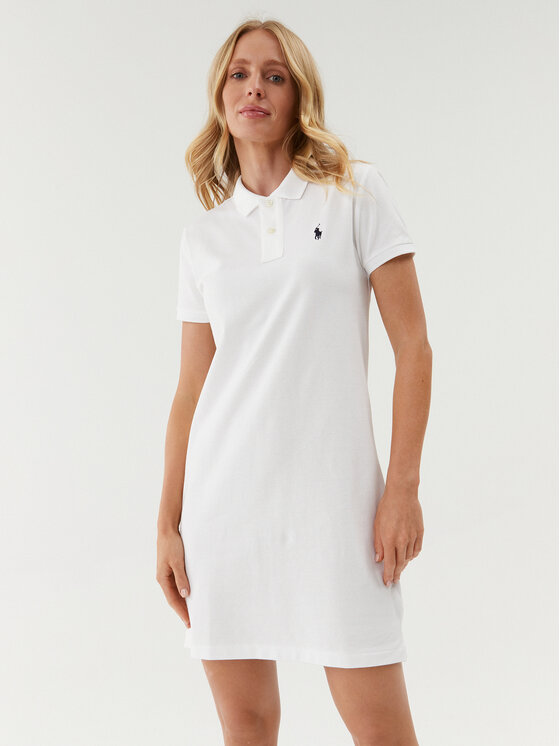 Polo Ralph Lauren Polo Ralph Lauren Ежедневна рокля Polo Shirt Shop 211799490017 Бял Regular Fit
