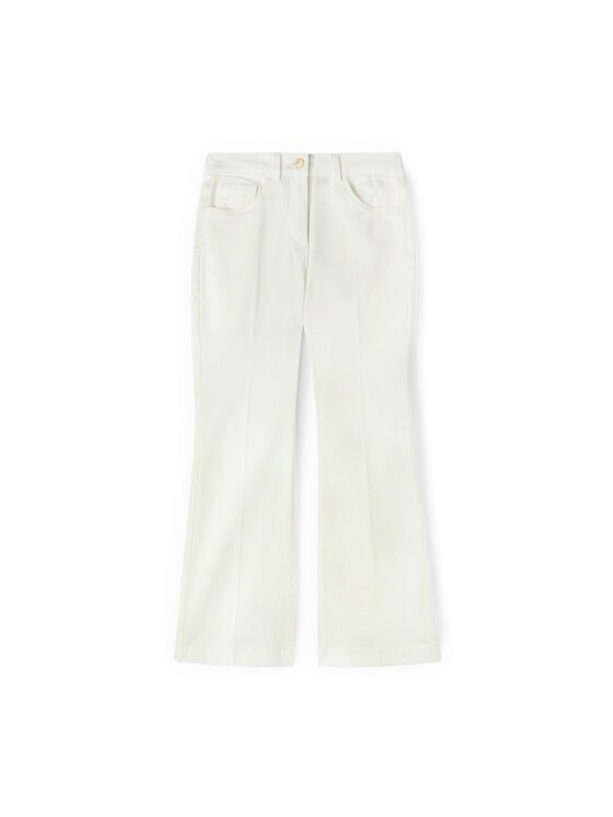 Motivi Motivi Pantaloni di tessuto P710Q004495N011 Bianco Flare Fit