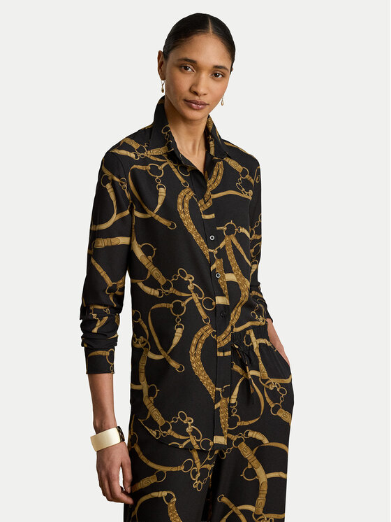 LAUREN RALPH LAUREN LAUREN RALPH LAUREN Πουκάμισο 200P14013001 Μαύρο Regular Fit