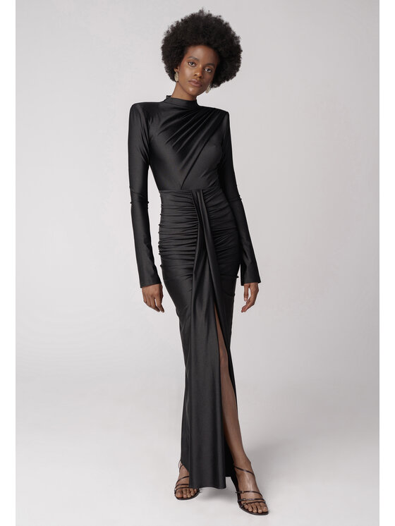 sax35th sax35th Sukienka wieczorowa ALISE Czarny Slim Fit