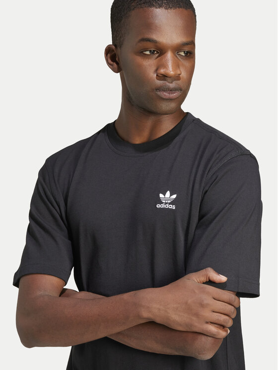 adidas adidas Футболка Trefoil Essentials JI8545 Чорний Regular Fit