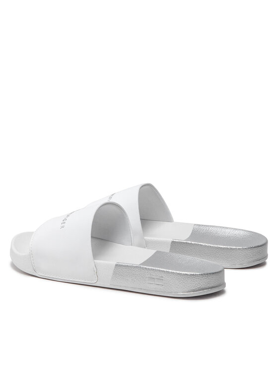 Tommy Hilfiger Nazouváky Th Metallic Pool Slide FW0FW06334 Bílá | Modivo.cz