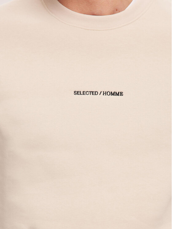Selected Homme Selected Homme Bluza 16090431 Beżowy Regular Fit