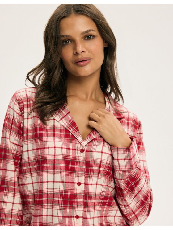 Esotiq Esotiq Piżama 44548 Czerwony Regular Fit