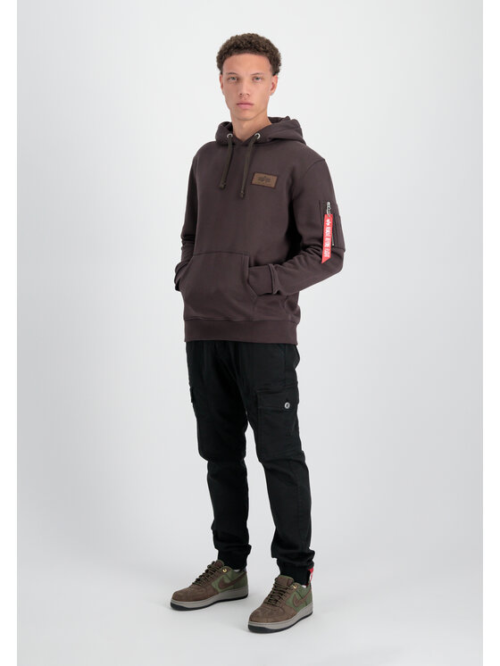 Alpha Industries Alpha Industries Bluza Back Print Hoodie Brązowy Regular Fit