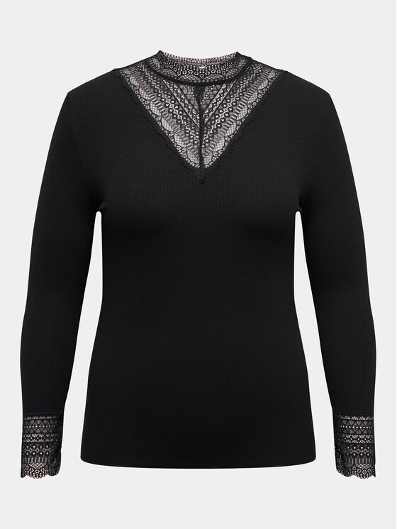 ONLY Carmakoma ONLY Carmakoma Blúz Tilde 15308237 Fekete Regular Fit