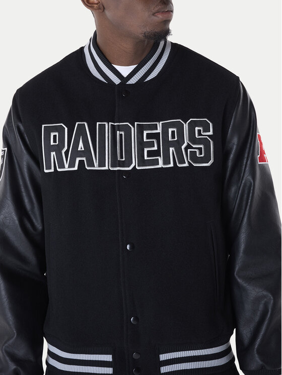 New Era New Era Kurtka bomber New Era NFL Las Vegas Raiders Varsity 60596371 Czarny Regular Fit