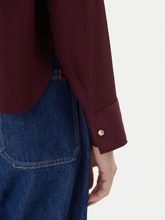 Tommy Hilfiger Tommy Hilfiger Särkpluus WW0WW47339 Bordoopunane Relaxed Fit