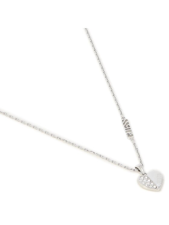 Guess Guess Collana Lovely Guess JUBN03 035JW Placcatura in argento rodiato