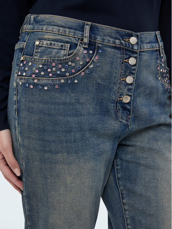 Fiorella Rubino Fiorella Rubino Jeansy P468T105226N024 Turkusowy Regular Fit