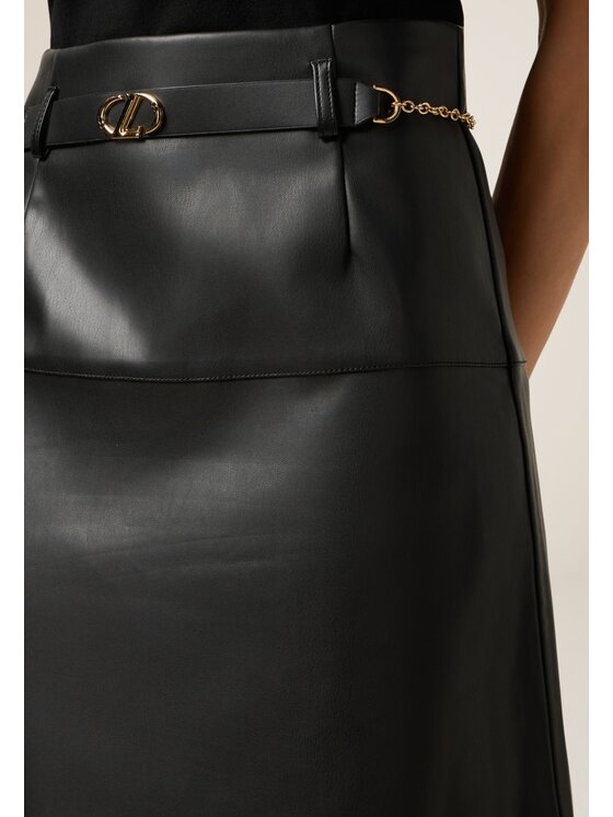 Oltre Oltre Gonna midi 1302R001534N033 Nero A-Line Fit