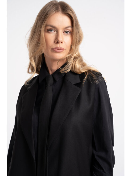 CLICK CLICK Kamizelka 71-0106 Czarny Relaxed Fit