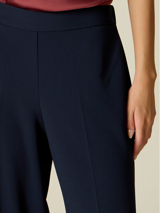 Oltre Oltre Pantaloni di tessuto P274J202614N034 Blu Baggy Fit