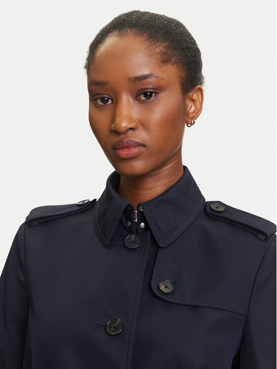 Tommy Hilfiger Tommy Hilfiger Trench Heritage Single WW0WW24966 Tamnoplava Regular Fit