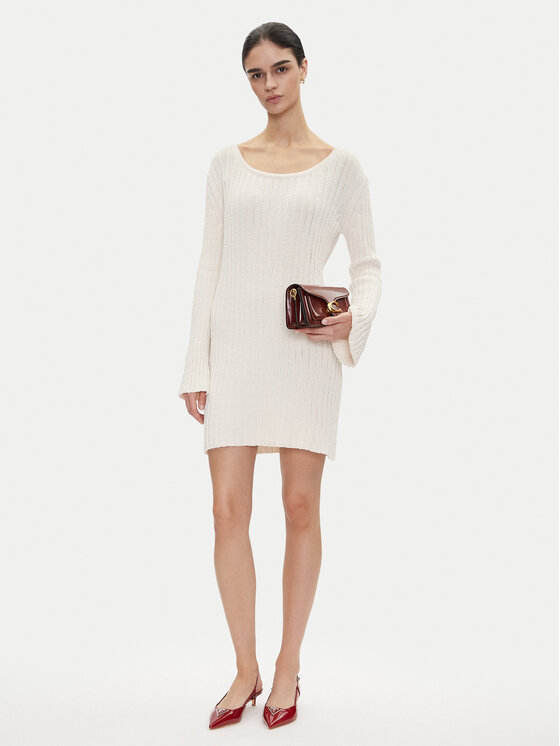 PINKO PINKO Úpletové šaty 105301 A2N7 Écru Regular Fit