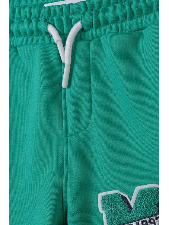 MINOTI MINOTI Spodnie dresowe 17FLEECE 8 Zielony Regular Fit