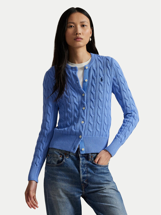 Polo Ralph Lauren Cardigan 211971868009 Albastru celest Slim Fit