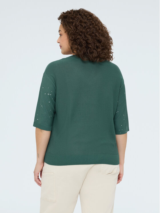 Fiorella Rubino Fiorella Rubino Sweter M215L008493N035 Zielony Boxy Fit