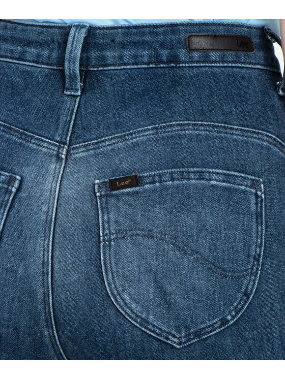 Lee Lee Jeansy L30LETLS Granatowy Skinny Fit