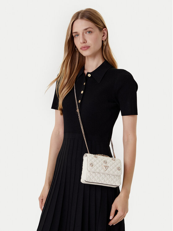 Guess Guess Borsetta Everlee Mini HWEG8 679780 Bianco