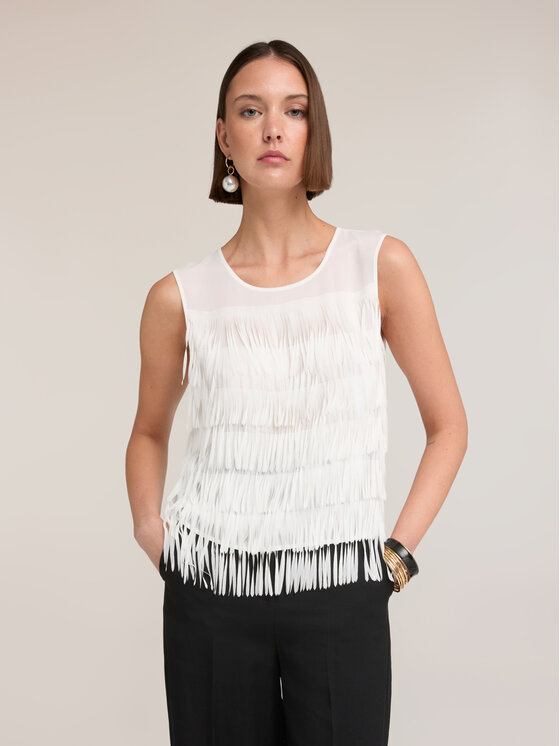 Motivi Motivi Blusa 2052Q001957N011 Bianco Regular Fit