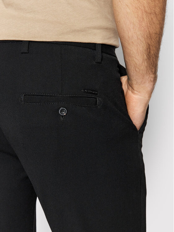 Jack & Jones Jack & Jones Kalhoty z materiálu Marco 12159954 Černá Slim Fit