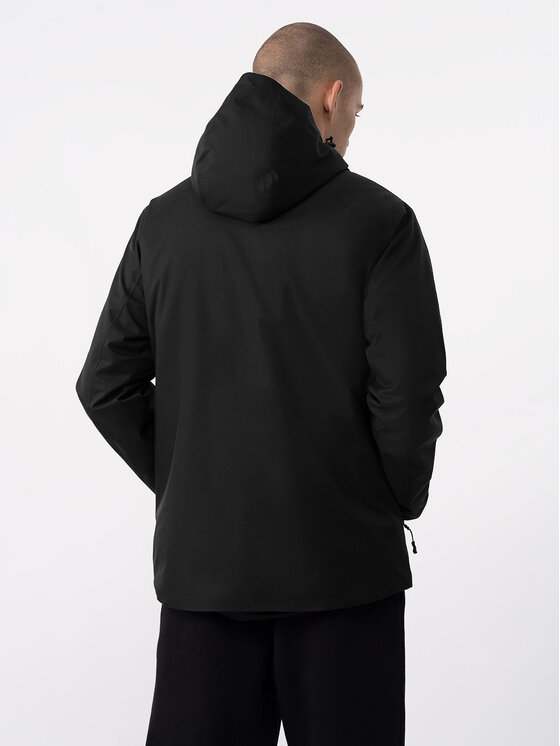 4F 4F Μπουφάν μεταβατικό 4FAW23TTJAM304 Μαύρο Regular Fit