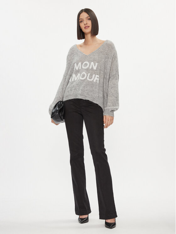Kontatto Kontatto Sweater 3M1200 Szürke Oversize