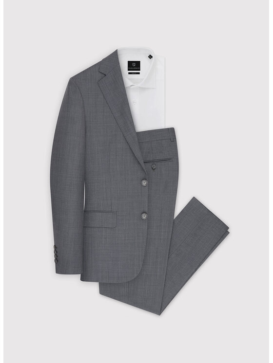 Pako Lorente Pako Lorente Garnitur P24WP-4G-007 Szary Super Slim Fit