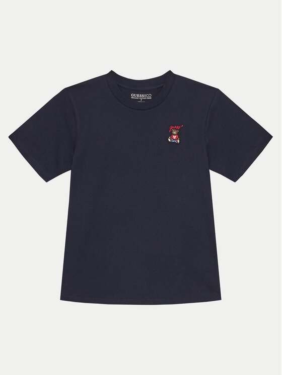Guess T-Shirt L5RI33 I3Z14 Granatowy Oversize
