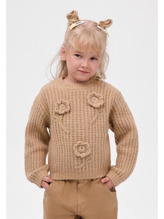 minoti minoti Sweter 32KNIT101 Beżowy Regular Fit